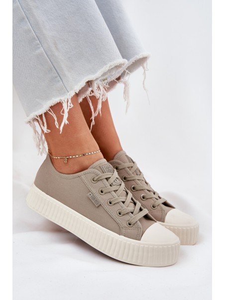 Women's Fabric Sneakers On Platform Big Star RR274779 Gray
