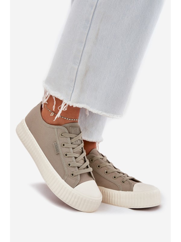 Women's Fabric Sneakers On Platform Big Star RR274779 Gray