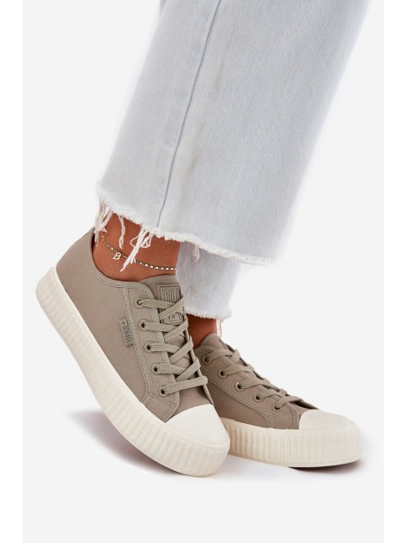 Women's Fabric Sneakers On Platform Big Star RR274779 Gray