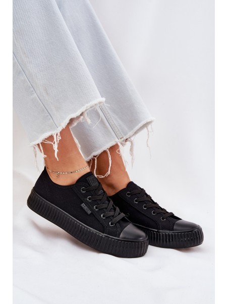 Women Fabric Sneakers On Platform Big Star RR274775 Black