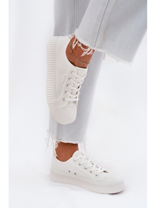 Women Fabric Sneakers On Platform Big Star RR274776 White