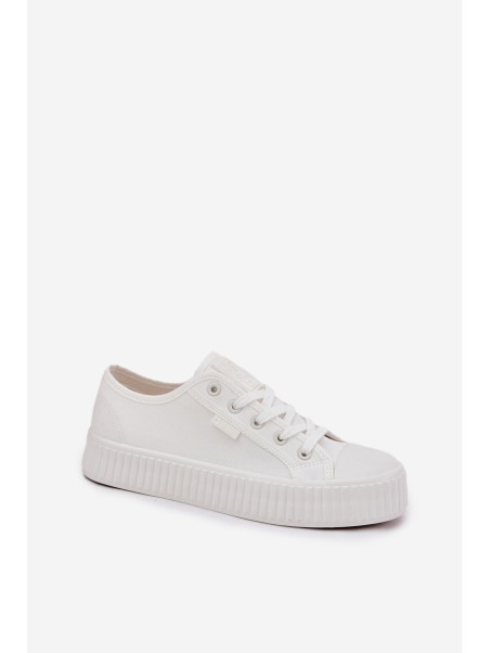 Women Fabric Sneakers On Platform Big Star RR274776 White