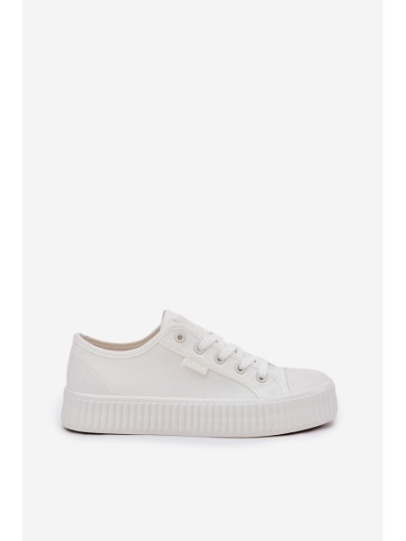 Women Fabric Sneakers On Platform Big Star RR274776 White