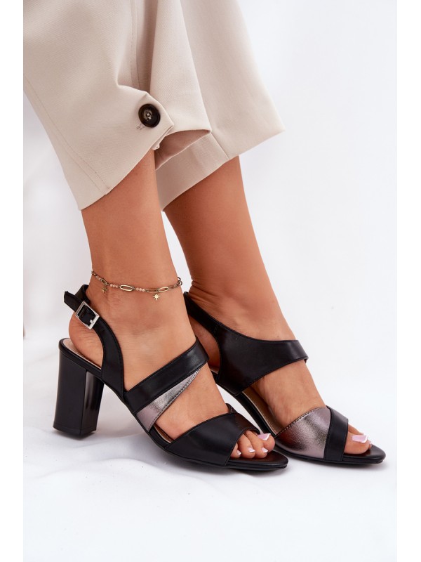 Women's Heeled Sandals Sergio Leone SK866 Black