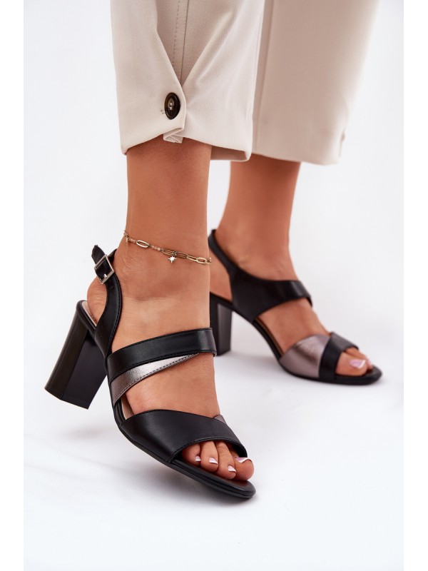 Women's Heeled Sandals Sergio Leone SK866 Black 2