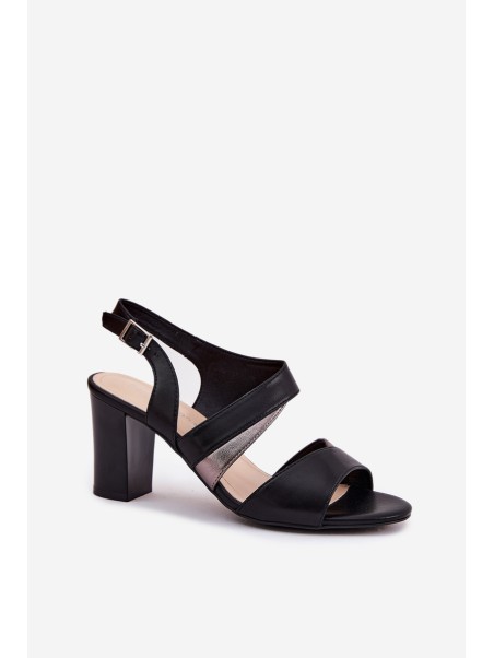 Women's Heeled Sandals Sergio Leone SK866 Black