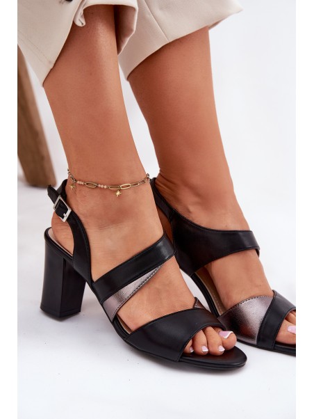 Women's Heeled Sandals Sergio Leone SK866 Black