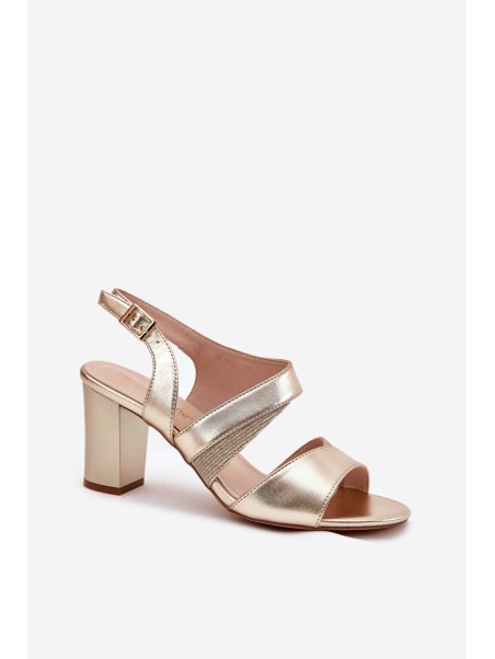Women's Heeled Sandals Sergio Leone SK866 Gold