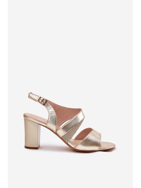 Women's Heeled Sandals Sergio Leone SK866 Gold
