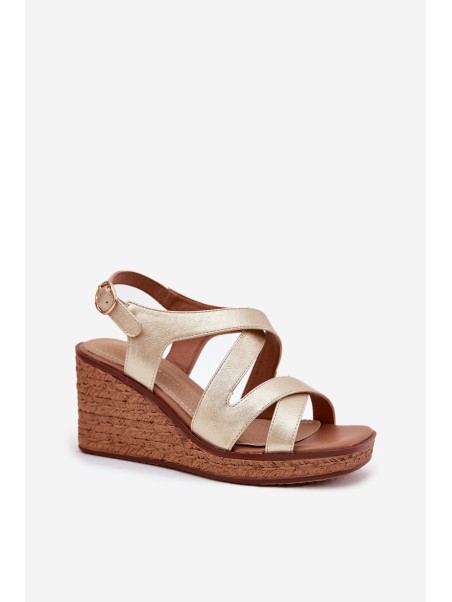 Wedge Sandals for Women Sergio Leone SK223 Gold