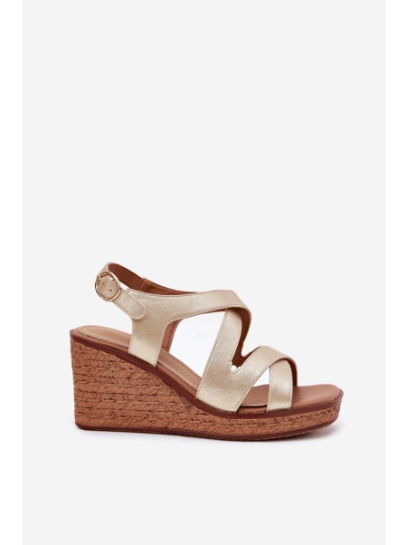 Wedge Sandals for Women Sergio Leone SK223 Gold