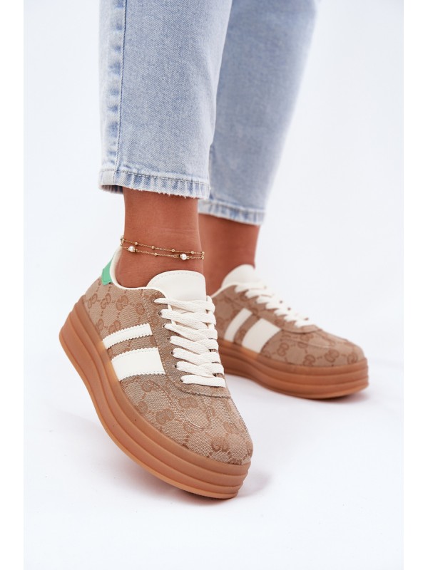Low Platform Sneakers Khaki Ovivene