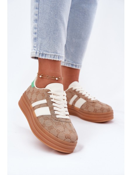 Low Platform Sneakers Khaki Ovivene