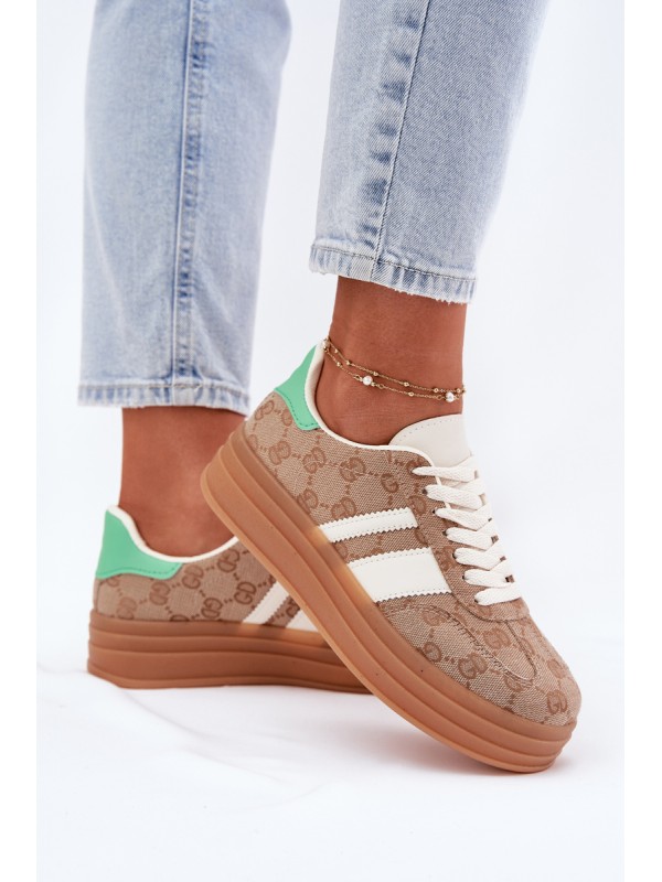 Low Platform Sneakers Khaki Ovivene