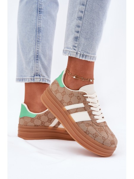 Low Platform Sneakers Khaki Ovivene