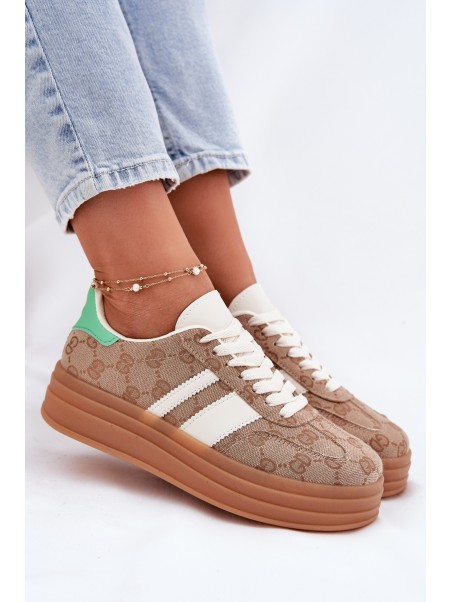 Low Platform Sneakers Khaki Ovivene