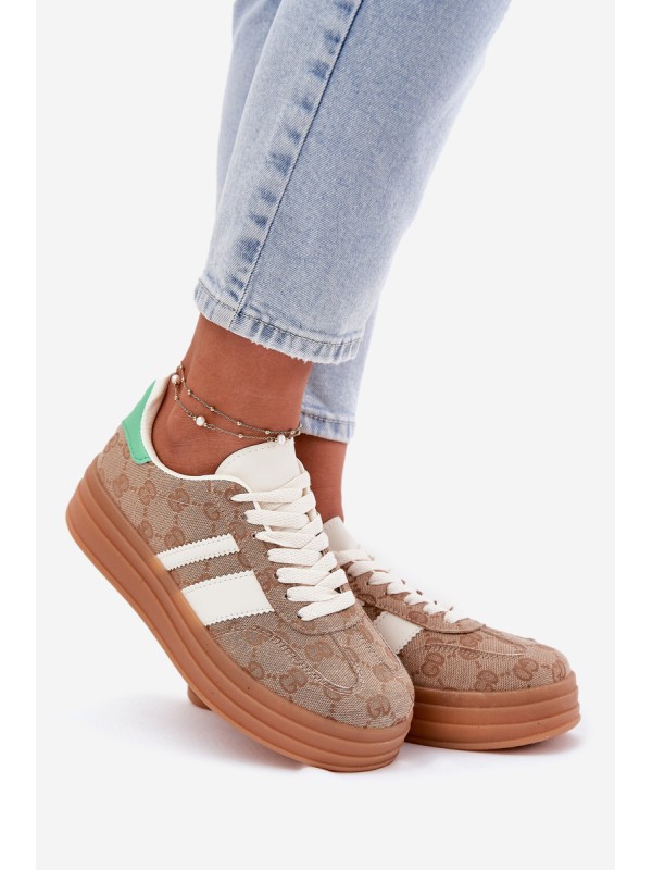 Low Platform Sneakers Khaki Ovivene