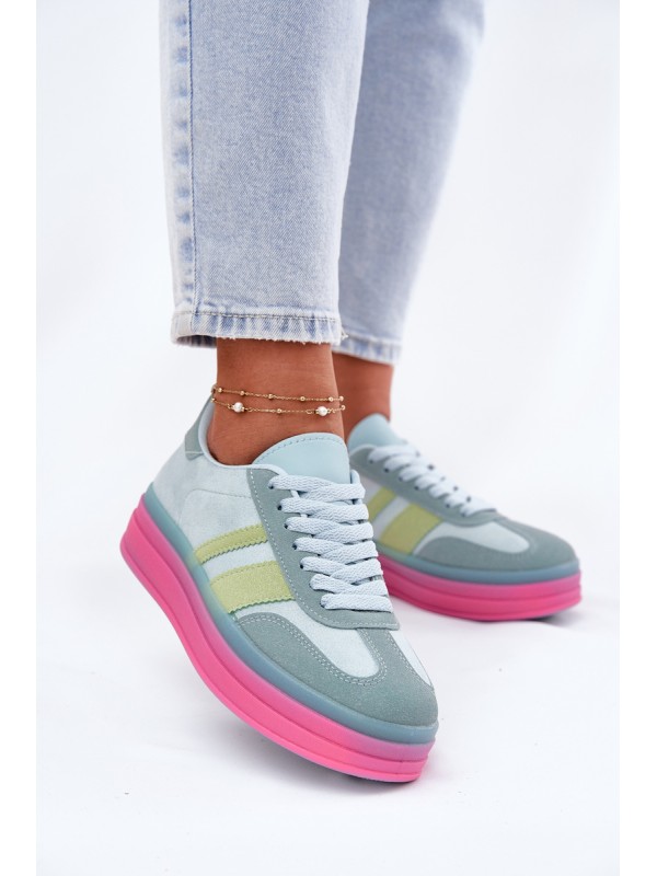 Low Platform Sneakers Blue Ovivene 2