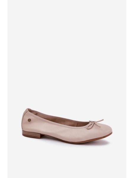 Leather Ballet Flats Women Maciejka P6800-04 Beige