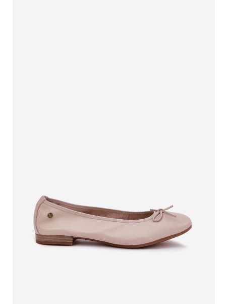 Leather Ballet Flats Women Maciejka P6800-04 Beige