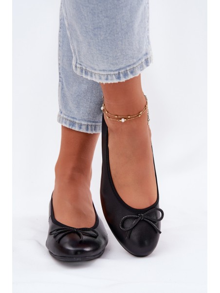 Leather Ballet Flats Women Maciejka P6800-01 Black
