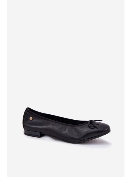 Leather Ballet Flats Women Maciejka P6800-01 Black