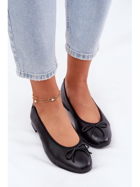 Leather Ballet Flats Women Maciejka P6800-01 Black