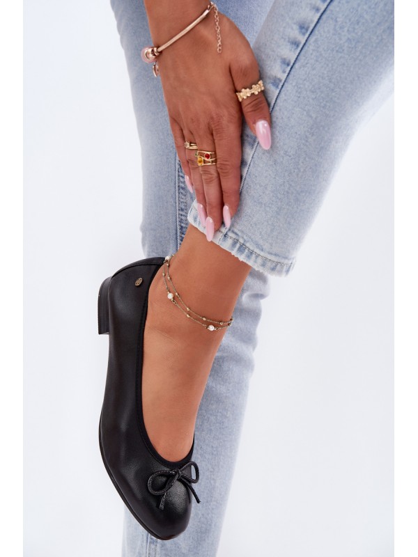 Leather Ballet Flats Women Maciejka P6800-01 Black