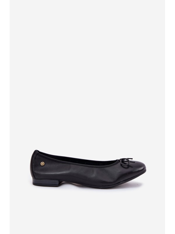 Leather Ballet Flats Women Maciejka P6800-01 Black