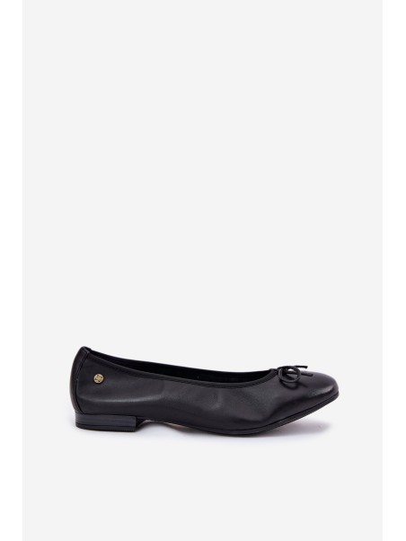 Leather Ballet Flats Women Maciejka P6800-01 Black