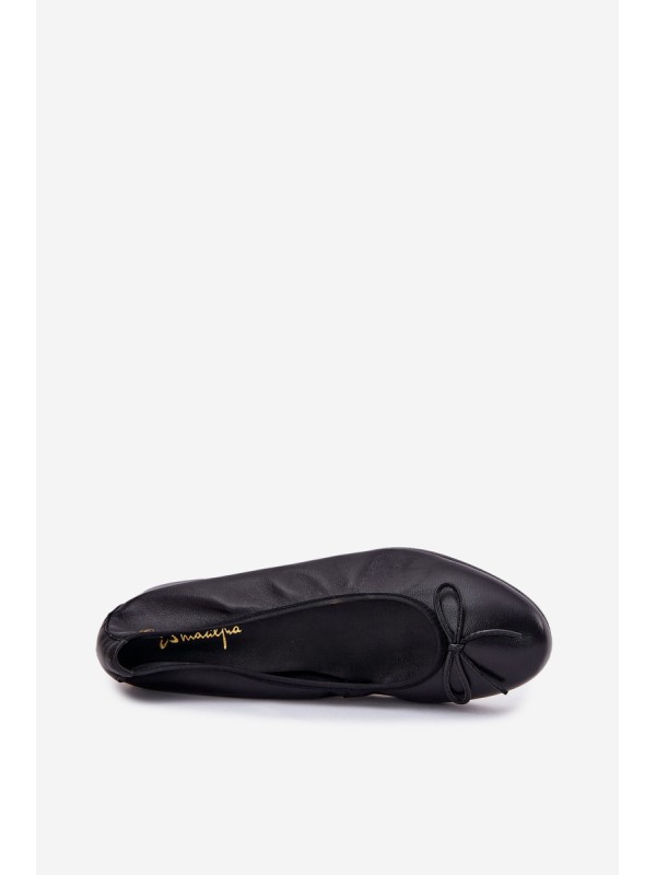 Leather Ballet Flats Women Maciejka P6800-01 Black