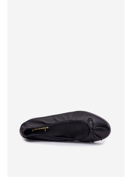Leather Ballet Flats Women Maciejka P6800-01 Black