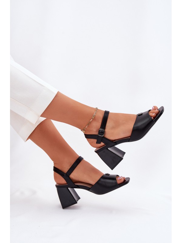 Womens heeled sandals Vinceza 62235 black