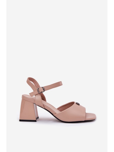 Women's Heeled Sandals Vinceza 62235 Beige