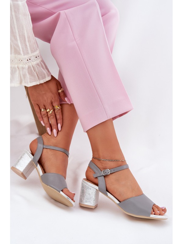 Ladies Heeled Sandals Vinceza 20275 Gray
