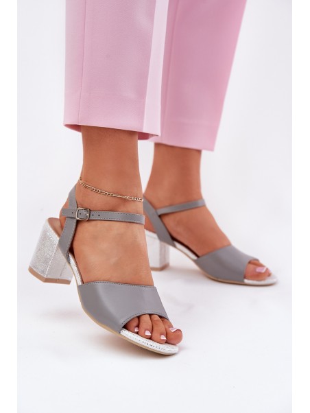 Ladies Heeled Sandals Vinceza 20275 Gray