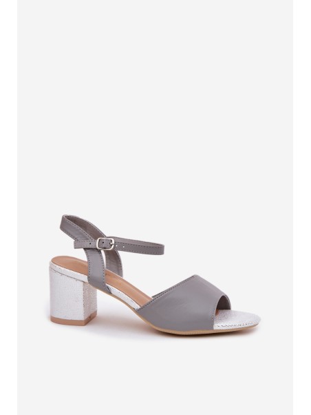 Ladies Heeled Sandals Vinceza 20275 Gray