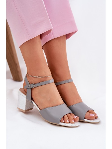 Ladies Heeled Sandals Vinceza 20275 Gray