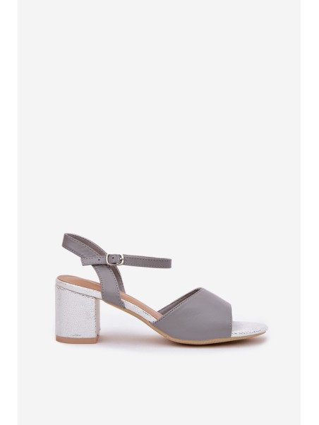 Ladies Heeled Sandals Vinceza 20275 Gray