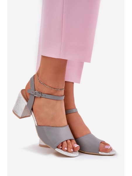 Ladies Heeled Sandals Vinceza 20275 Gray