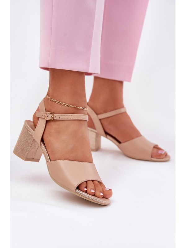 Women's Heeled Sandals Vinceza 20275 Beige 2