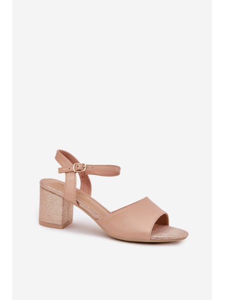 Women's Heeled Sandals Vinceza 20275 Beige