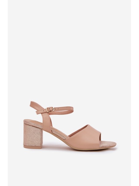 Women's Heeled Sandals Vinceza 20275 Beige