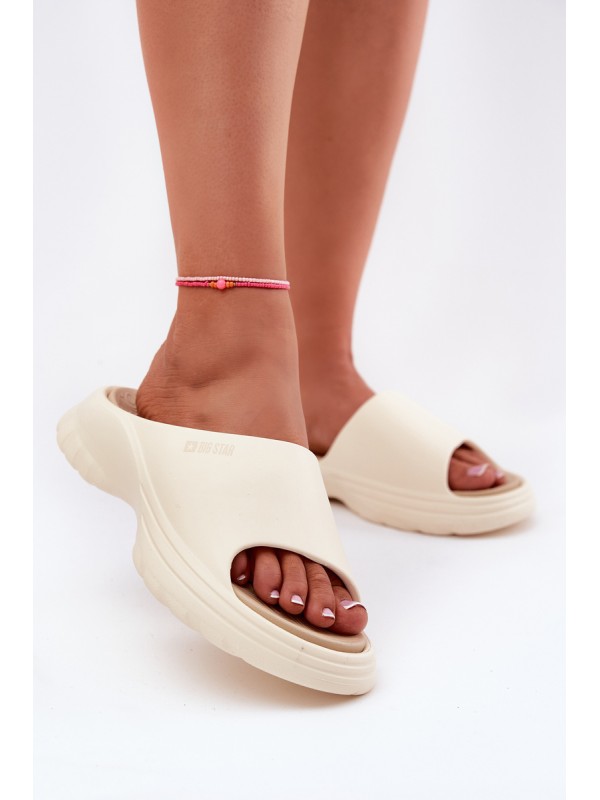 Ladies Foam Sandals Big Star RR274A579 Beige