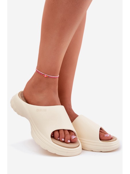 Ladies Foam Sandals Big Star RR274A579 Beige
