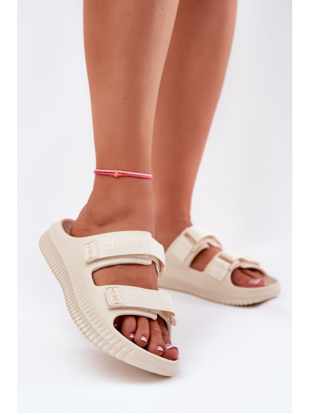 Women's Foam Slippers With Velcro Big Star RR274A529 Beige