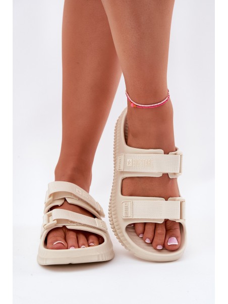 Women's Foam Slippers With Velcro Big Star RR274A529 Beige