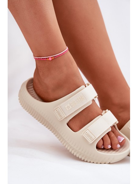 Women's Foam Slippers With Velcro Big Star RR274A529 Beige