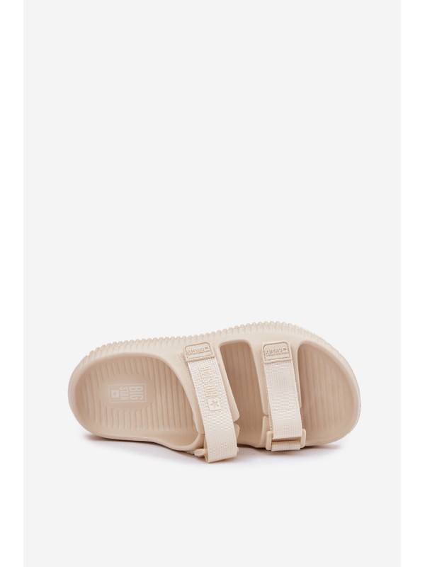 Women's Foam Slippers With Velcro Big Star RR274A529 Beige