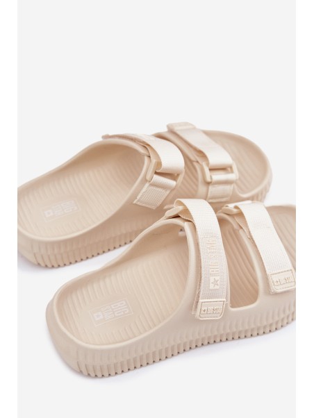 Women's Foam Slippers With Velcro Big Star RR274A529 Beige
